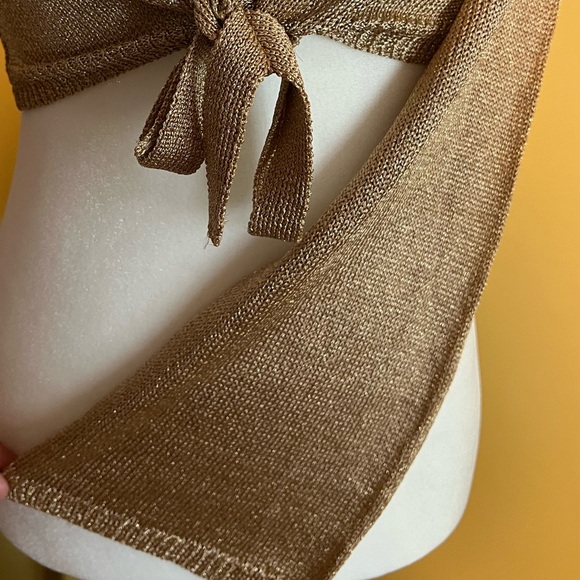 Marciano 2-piece gold metallic top-vintage - Picture 3 of 13